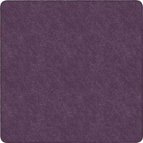 Flagship Carpets Amerisoft Solid Color Rug - 72" Length x 72" Width - Square - Purple - Polyester, Nylon