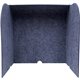 Ghent Acoustic Desktop Surround - 3 Panels - 24" Width x 24" Height x 18" Depth - Polyethylene Terephthalate (PET) Felt - Silver