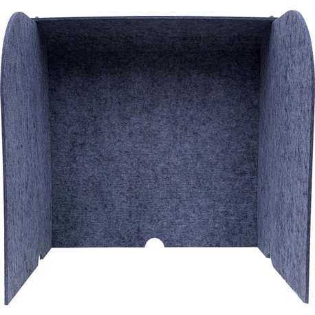 Ghent Acoustic Desktop Surround - 3 Panels - 24" Width x 24" Height x 18" Depth - Polyethylene Terephthalate (PET) Felt - Silver