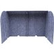 Ghent Acoustic Desktop Surround - 3 Panels - 36" Width x 24" Height x 18" Depth - Polyethylene Terephthalate (PET) Felt - Silver