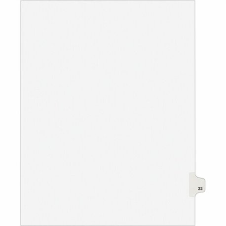 Avery Individual Legal Exhibit Dividers - Avery Style - 1 Printed Tab(s) - Digit - 22 - 1 Tab(s)/Set - 8.5" Divider Width x 11" 