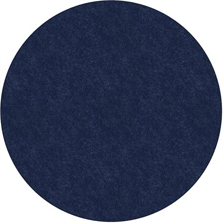 Flagship Carpets Amerisoft Solid Color Rug - 72" Diameter - Round - Navy Blue - Nylon, Polyester