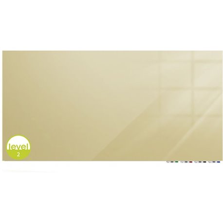 Ghent Magnetic Aria - Horizontal - 60" (5 ft) Width x 36" (3 ft) Height - Beige Tempered Glass Surface - Rectangle - Horizontal 