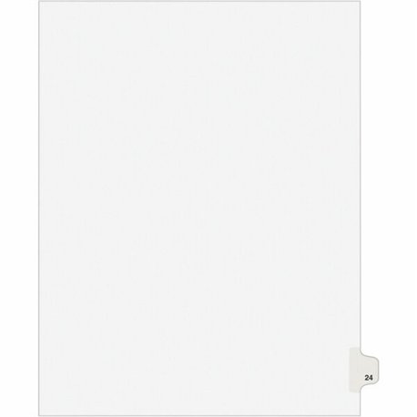 Avery Individual Legal Exhibit Dividers - Avery Style - 1 Printed Tab(s) - Digit - 24 - 1 Tab(s)/Set - 8.5" Divider Width x 11" 