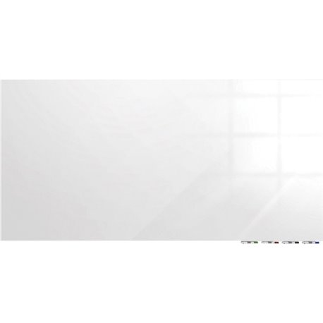 Ghent Aria Low Profile Glass Whiteboard - 60" (5 ft) Width x 48" (4 ft) Height - Tempered Glass Surface - White Back - Rectangle