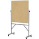 Ghent Bulletin Board - 48" Height x 36" Width - Natural Cork Surface - Durable, Reversible, Wheel, Caster, Portable, Lockable, M