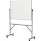 Ghent Dry Erase Board - 48" (4 ft) Width x 36" (3 ft) Height - White Porcelain Surface - Satin Aluminum Frame - Rectangle - Vert