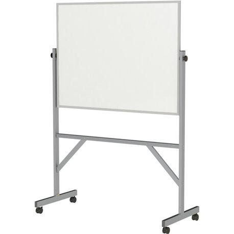 Ghent Dry Erase Board - 48" (4 ft) Width x 36" (3 ft) Height - White Porcelain Surface - Satin Aluminum Frame - Rectangle - Vert