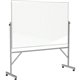 Ghent Traditional Reversible Mobile Magnetic Board - 96" (8 ft) Width x 48" (4 ft) Height - White Porcelain Surface - Aluminum F