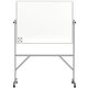 Ghent Hygienic Porcelain Mobile Whiteboard with Aluminum Frame - 48" (4 ft) Width x 36" (3 ft) Height - White Porcelain Surface 