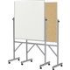 Ghent Reversible Cork Bulletin Board/Non-Magnetic Whiteboard with Aluminum Frame - 36" (3 ft) Width x 48" (4 ft) Height - Natura