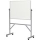 Ghent Dry Erase Board - 48" (4 ft) Width x 36" (3 ft) Height - White Surface - Satin Aluminum Frame - Rectangle - Vertical - Ass