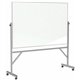 Ghent Dry Erase Board - 72" (6 ft) Width x 48" (4 ft) Height - White Surface - Satin Aluminum Frame - Rectangle - Vertical - Ass