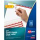 Avery Index Maker Index Divider - 200 x Divider(s) - Print-on Tab(s) - 8 - 8 Tab(s)/Set - 8.5" Divider Width x 11" Divider Lengt