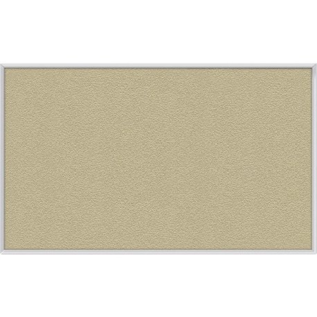 Ghent Vinyl Bulletin Board with Aluminum Frame - 36" Height x 60" Width - Caramel Vinyl, Fabric, Fiberboard Surface - Washable, 