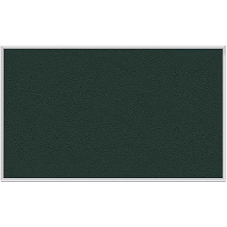 Ghent Vinyl Bulletin Board with Aluminum Frame - 36" Height x 60" Width - Ebony Vinyl, Fabric Surface - Durable, Laminated, Text