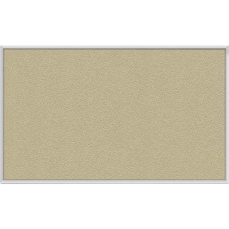 Ghent Vinyl Bulletin Board with Aluminum Frame - 48" Height x 10 ft Width - Caramel Vinyl, Fabric, Fiberboard Surface - Washable