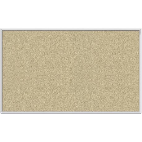 Ghent Vinyl Bulletin Board with Aluminum Frame - 48" Height x 12 ft Width - Caramel Vinyl, Fabric, Fiberboard Surface - Washable