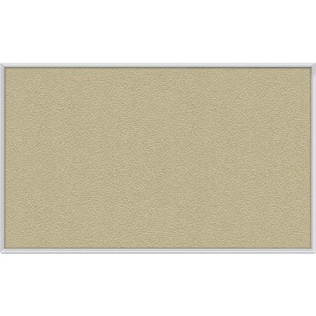 Ghent Vinyl Bulletin Board with Aluminum Frame - 48" Height x 96" Width - Caramel Vinyl, Fabric, Fiberboard Surface - Washable, 