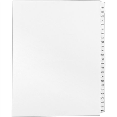 Avery Standard Collated Legal Exhibit Divider Sets - Avery Style - 25 x Divider(s) - Printed Tab(s) - Digit - 151-175 - 25 Tab(s