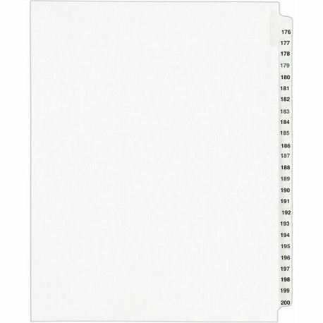 Avery Standard Collated Legal Exhibit Divider Sets - Avery Style - 25 x Divider(s) - Printed Tab(s) - Digit - 176-200 - 25 Tab(s