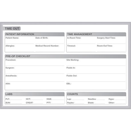 Ghent Healthcare Whiteboard - 36" (3 ft) Width x 24" (2 ft) Height - White Steel Surface - Satin Aluminum Frame - Rectangle - Ho