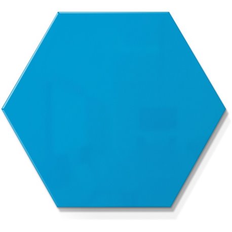 Ghent Powder-Coated Hex Steel Whiteboards - 21" (1.7 ft) Width x 18" (1.5 ft) Height - Blue Steel Surface - Hexagonal - Magnetic