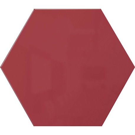 Ghent Powder-Coated Hex Steel Whiteboards - 21" (1.7 ft) Width x 18" (1.5 ft) Height - Red Steel Surface - Hexagonal - Magnetic 