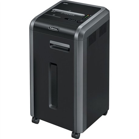 Fellowes 225Ci Paper Shredder | 100% Jam Proof, 22-Sheet, Cross-Cut Security, Commercial Grade | 3825001 Model, Black - Continuo