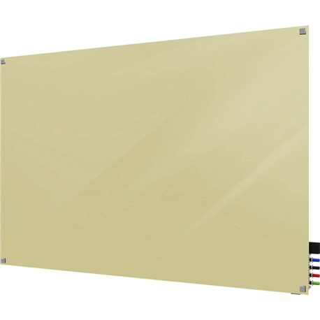 Ghent Harmony Dry Erase Board - 36" (3 ft) Width x 24" (2 ft) Height - Tempered Glass Surface - Beige Back - Square - Magnetic -