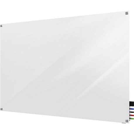 Ghent Harmony Dry Erase Board - 48" (4 ft) Width x 36" (3 ft) Height - Tempered Glass Surface - White Back - Rectangle - Horizon