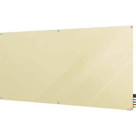 Ghent Harmony Dry Erase Board - 60" (5 ft) Width x 48" (4 ft) Height - Tempered Glass Surface - Beige Back - Square - Magnetic -