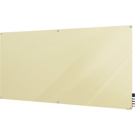 Ghent Harmony Dry Erase Board - 72" (6 ft) Width x 48" (4 ft) Height - Tempered Glass Surface - Beige Back - Square - Magnetic -