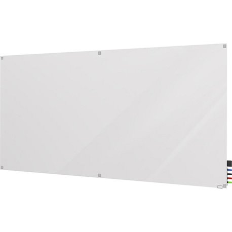 Ghent Harmony Dry Erase Board - 72" (6 ft) Width x 48" (4 ft) Height - Tempered Glass Surface - White Back - Rectangle - Horizon