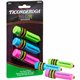 Ticonderoga Pencil-Shaped Erasers - Neon Assorted - Assorted - Pencil - 3 Each - Latex-free, Non-toxic, Smudge-free