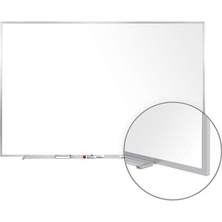 Ghent M1 Dry Erase Board - 60" (5 ft) Width x 48" (4 ft) Height - White Porcelain Surface - Satin Aluminum Frame - Rectangle - H