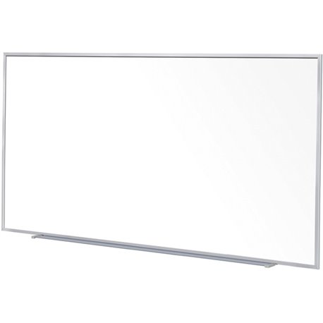 Ghent 5'H Projection Porcelain Whiteboard - 120" (10 ft) Width x 60" (5 ft) Height - White Porcelain Surface - Gray Satin Alumin