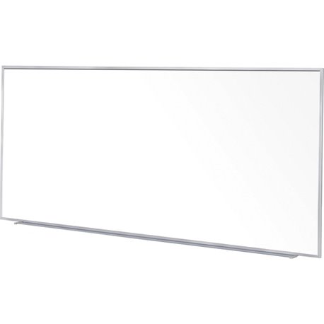 Ghent 5'H Projection Porcelain Whiteboard - 144" (12 ft) Width x 60" (5 ft) Height - White Porcelain Surface - Gray Satin Alumin