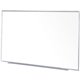 Ghent 5'H Projection Porcelain Whiteboard - 96" (8 ft) Width x 60" (5 ft) Height - White Porcelain Surface - Gray Satin Aluminum