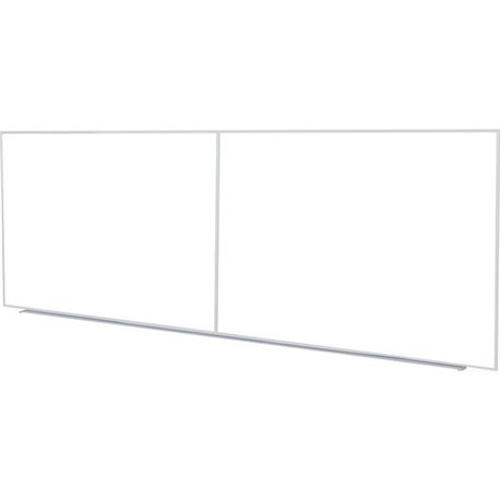 Ghent M2 Dry Erase Board - 144" (12 ft) Width x 48" (4 ft) Height - White Surface - Satin Aluminum Frame - Rectangle - Vertical 