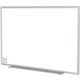 Ghent Hygienic Porcelain Whiteboard with Aluminum Frame - 36" (3 ft) Width x 24" (2 ft) Height - White Porcelain Steel Surface -