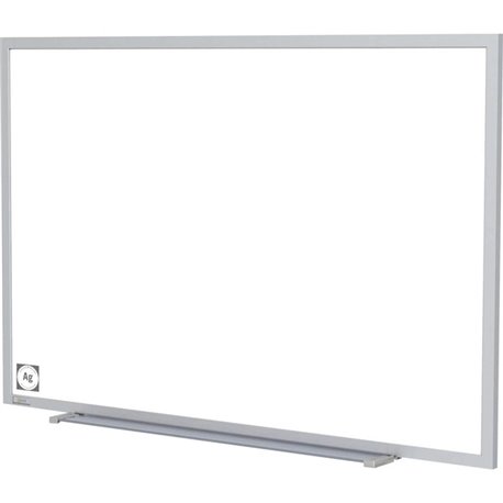 Ghent Hygienic Porcelain Whiteboard with Aluminum Frame - 36" (3 ft) Width x 24" (2 ft) Height - White Porcelain Steel Surface -