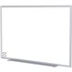 Ghent Hygienic Porcelain Whiteboard with Aluminum Frame - 48" (4 ft) Width x 36" (3 ft) Height - White Porcelain Steel Surface -