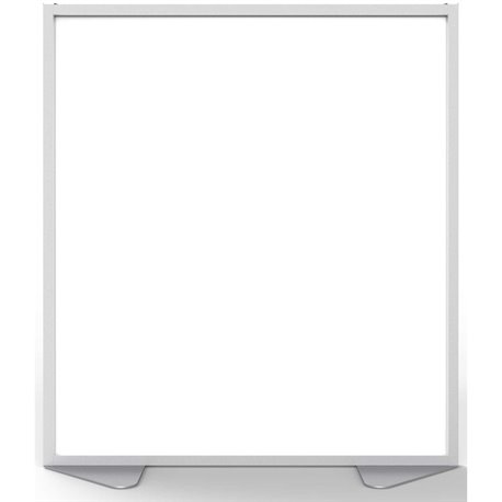 Ghent Partition - 48" Width x 54" Height - Aluminum Frame - Porcelain, Vinyl - Silver - 1 Each