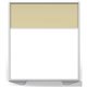 Ghent Partition - 48" Width x 54" Height - Aluminum Frame - Porcelain, Vinyl - Caramel - 1 Each