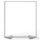 Ghent Partition - 48" Width x 54" Height - Aluminum Frame - Porcelain, Vinyl - Clear - 1 Each