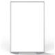 Ghent Partition - 48" Width x 72" Height - Aluminum Frame - Porcelain, Vinyl - White - 1 Each