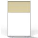 Ghent Partition - 48" Width x 72" Height - Aluminum Frame - Porcelain, Vinyl - Caramel - 1 Each