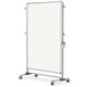 Ghent Partition - 46.5" (3.9 ft) Width x 65" (5.4 ft) Height - White Porcelain Surface - Aluminum Frame - Rectangle - Floor Stan