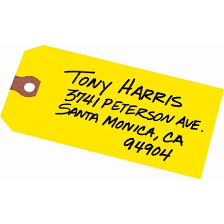 Avery Unstrung Shipping Tags, 11.5 pt. Stock, 4-3/4" x 2-3/8" , 1,000 Yellow Hang Tags - 4.75" Length x 2.37" Width - Rectangula